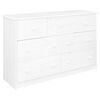 vidaXL Sideboard 7 Drawers White 113x35x73 cm Solid Pine Wood