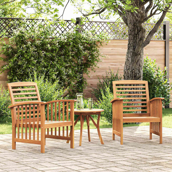 vidaXL Garden Chairs 2 pcs Solid Acacia Wood