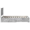 vidaXL Bed Frame Concrete Grey and Silver 75 x 190 cm Engineered Wood