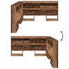 vidaXL Storage Headboard with Shelf Old Wood 150 cm Engineered Wood