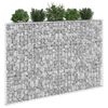 vidaXL Trapezium Gabion Raised Bed Galvanised Steel 150x20x100 cm
