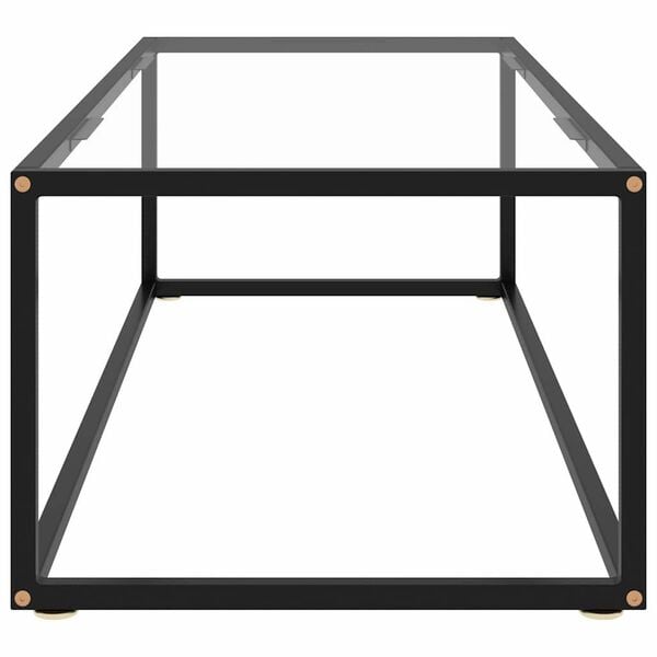 vidaXL Coffee Table Black with Tempered Glass 120x60x35 cm