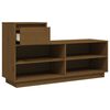 vidaXL Shoe Cabinet Honey Brown 110x34x61 cm Solid Wood Pine