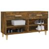 vidaXL Shoe Cabinet Smoked Oak 102x35x55 cm Engineered Wood