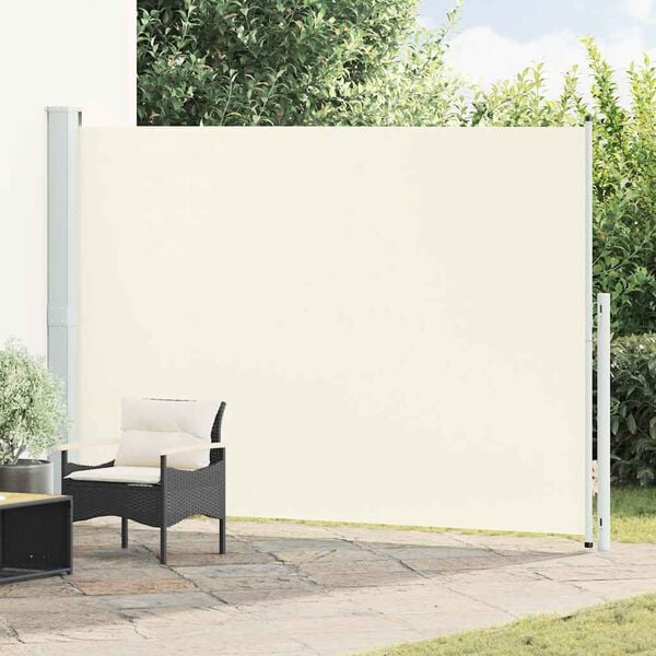 vidaXL Patio Retractable Side Awning 200x300 cm Cream