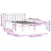 vidaXL Bed Frame without Mattress Wax Brown 120x200 cm Solid Wood Pine