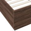 vidaXL Bed Frame with LED without Mattress Brown Oak 90x200 cm