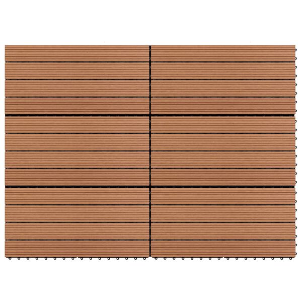 vidaXL WPC Tiles 60x30 cm 6 pcs 1m² Brown