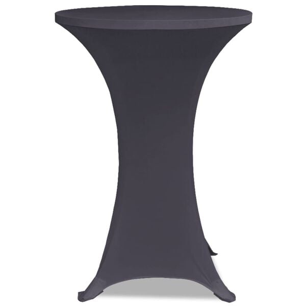 vidaXL Stretch Table Cover 2 pcs 80 cm Anthracite