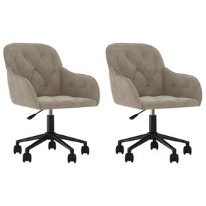 vidaXL Dining Chair | Set of 2 | Light Grey