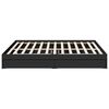 vidaXL Bed Frame with Drawers without Mattress Black 180x200 cm Super King