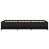 vidaXL Bed Frame without Mattress Black 75x190 cm Small Single Engineered Wood