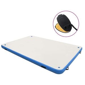vidaXL Inflatable Floating Deck Blue and White 200x150x15 cm