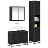 vidaXL Bathroom Furniture Set 3 pcs Black Oak Engineered Wood