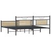 vidaXL Metal Bed Frame without Mattress Sonoma Oak 183x213 cm