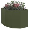 vidaXL Corner Planter Olive green 60 x 60 x 50 cm Steel