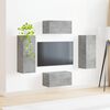 vidaXL TV Cabinet Set Wall-mounted 2 pcs Concrete Grey Engineered Wood