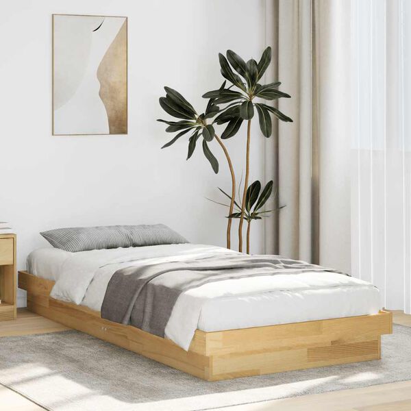 vidaXL Bed Frame Without Mattress 80x200 cm Solid Oak Wood