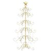 vidaXL Metal Christmas Tree with Stand Gold 150 cm Powder-coated Steel