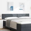 vidaXL Headboard Height Adjustable Dark grey 200 cm Velvet
