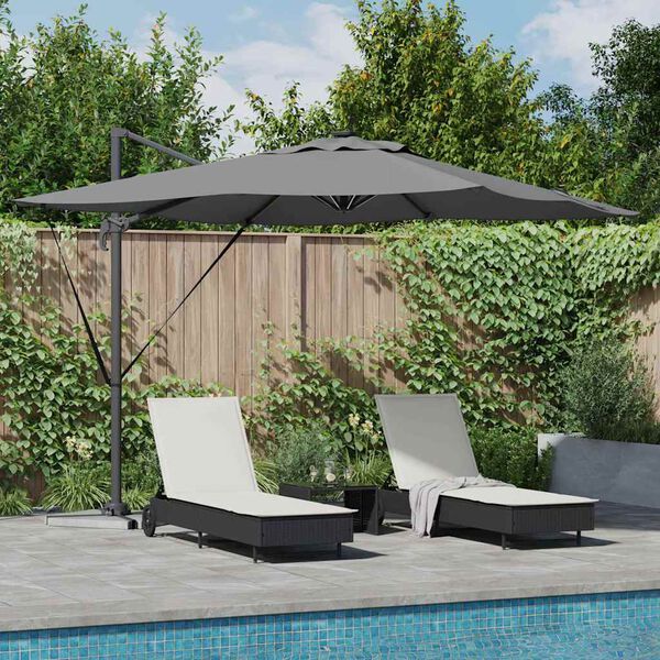 vidaXL Umbrella Anthracite 284 x 286x 270 cm Polyester and Aluminium