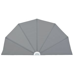 vidaXL Collapsible Terrace Side Awning Grey 160 cm