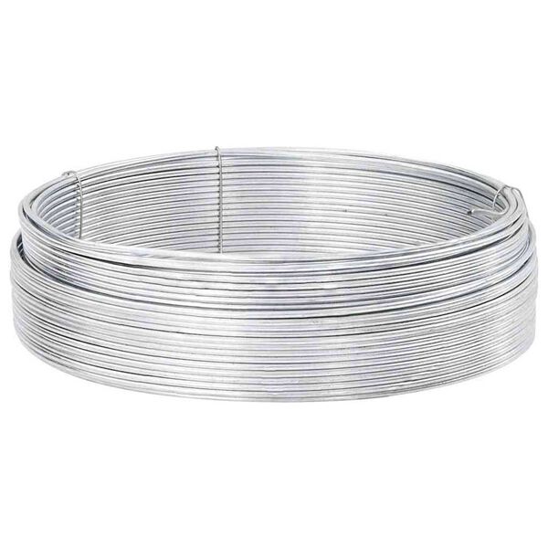 vidaXL Fence Binding Wire Silver 80 m Steel