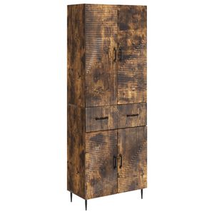 vidaXL Cabinet Set 2 pcs Smoked Oak Engineered Wood