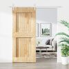 vidaXL Sliding Door with Hardware Set 90x210 cm Solid Wood Pine