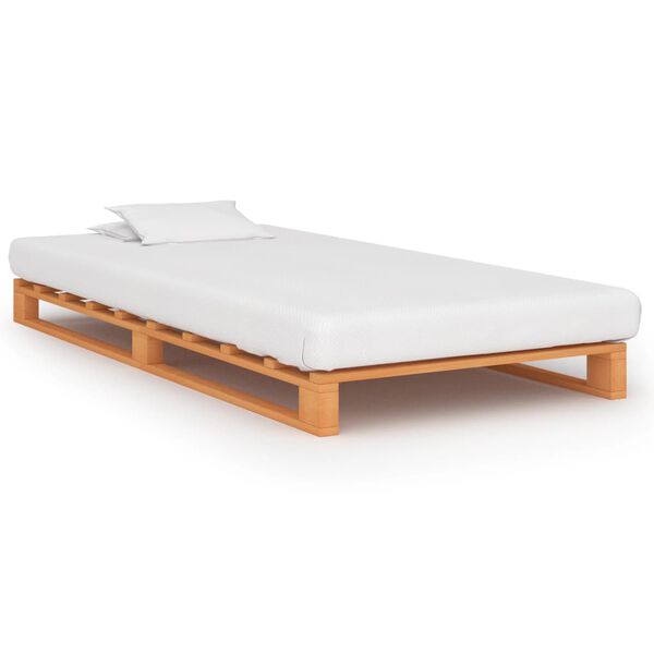 vidaXL Pallet Bed Frame without Mattress Brown 90x200cm Solid Wood