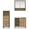 vidaXL Bathroom Furniture Set 3 pcs Artisan Oak Engineered Wood