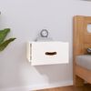 vidaXL Wall-mounted Bedside Cabinet White 40x29.5x22 cm