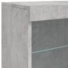 vidaXL Sideboard with LED Lights Concrete Grey 142.5x37x67 cm