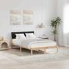 vidaXL Bed frame Brown and black 120 x 200 cm Solid pine wood
