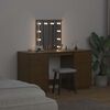 vidaXL Dressing Table Set with LED Honey Brown Solid Wood Pine