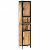 vidaXL Bathroom Cabinet 40x27x180 cm Iron and Solid Wood Mango