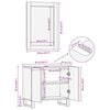 vidaXL Bathroom Sets with Storage with Door Natural Solid Mango Wood