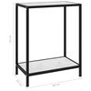 vidaXL Console Table White 60x35x75 cm Tempered Glass