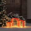 vidaXL Gift Box with 60 LEDs 3 pcs Warm white 20 x 20 x 20 cm Acrylic