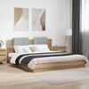 vidaXL Bed Frame with Headboard with Storage Artisan Oak 180 x 200 cm