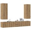 vidaXL 5 Piece TV Cabinet Set Wall-mounted Artisan Oak Engineered Wood