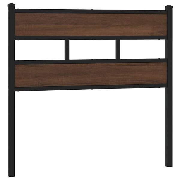 vidaXL Replace Headboard Brown Oak 75 cm Steel and Engineered Wood