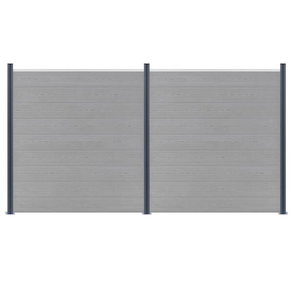 vidaXL Fence Posts 3 pcs Dark Grey 185 cm Aluminium