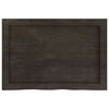 vidaXL Table Top Dark Brown 60x40x(2-4) cm Treated Solid Wood Oak