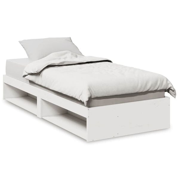 vidaXL Day Bed without Mattress White 90x200 cm Solid Wood Pine