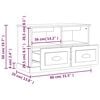 vidaXL TV Cabinet Smoked Oak 80x35x50 cm Engineered Wood