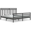 vidaXL Bed Frame without Mattress Grey 180x200 cm Solid Wood