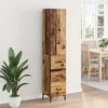 vidaXL Highboard Old Wood 69.5 x 34 x 180 cm Engineered Wood