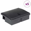 vidaXL Mouse Traps 5 pcs Black 13x10x4 cm