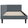 vidaXL Corner Bed Frame with Headboard Dark Grey 90 cm x 190 cm Velvet